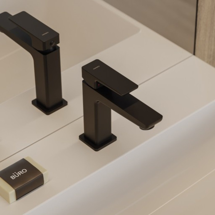 змішувач для умивальника Omnires Parma black mat (PM7410BL)