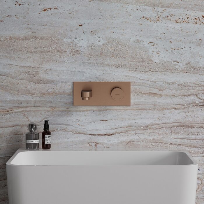 змішувач для умивальника Omnires Contour прихованого монтажу, brushed copper (CT8015CPB)