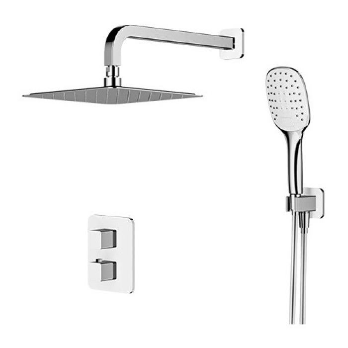 Душова система прихованого монтажу з термостатом Omnires Parma chrome /white(SYSPM17ACRB)