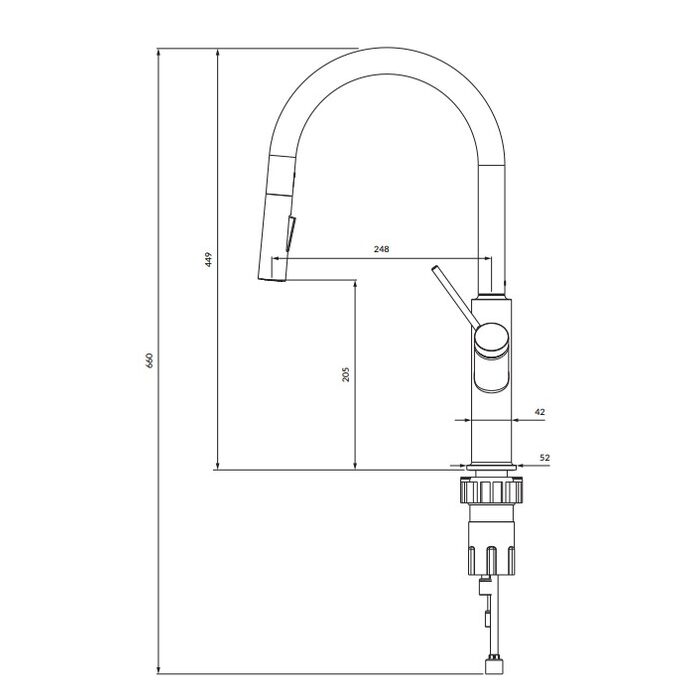 змішувач для кухні Omnires Bend copper (BE6455CP)