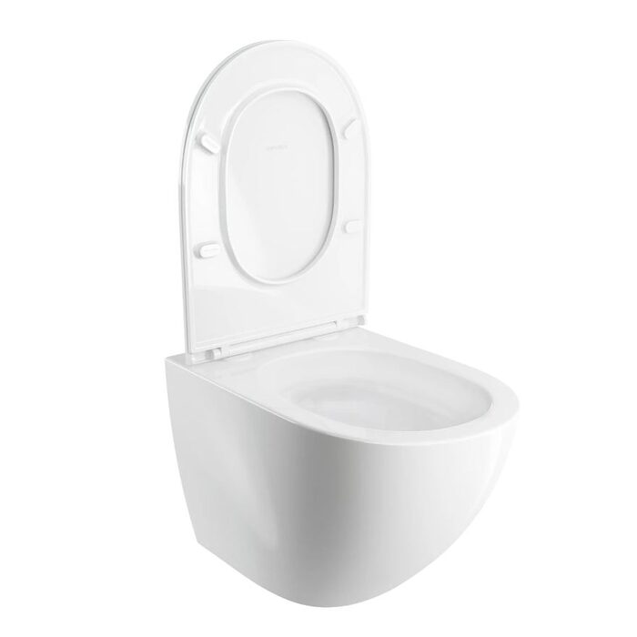 унітаз Omnires Ottawa 54x37 rimless підвісний, без обідка, сидіння дюропласт, змив торнадо, gloss white (OTTAWACSPMWBP)