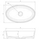 умивальник Omnires Bari 50x30 white/gloss black (BARI500UNBCP)