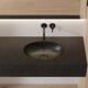 умивальник Omnires Shell 48х31 matt black lava (SHELL480UPBLV)