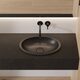 умивальник Omnires Shell 48х31 matt black lava (SHELL480UPBLV)