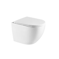 унітаз Omnires Ottawa Comfort 54x36,5 підвісний, без обідка, сидіння дюропласт, white mat (OTTAWACMWBM)