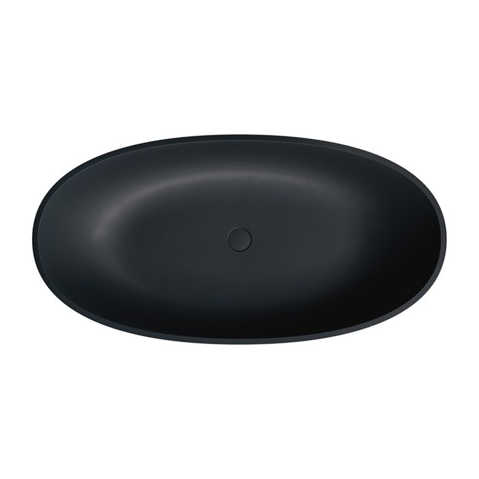 ванна Omnires Shell 148x75 окремостояща black lava (SHELL148WWBLV)