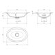 умивальник Omnires Shell 48х31 matt ash grey (SHELL480UPAG)