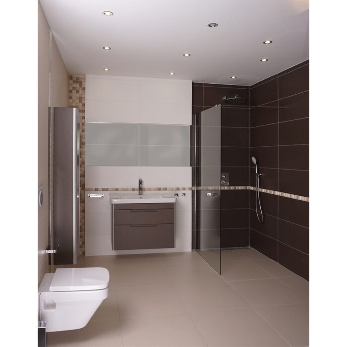 душовий куточок Omnires Marina Walk In 80хсм безпечне скло, чорний (DNR80XBLTR)