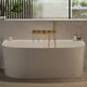 ванна кам'яна Omnires Valencia M+ 158x86 white (VALENCIAWPBP)