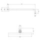 верхній душ Omnires Slimline 25 см, з кронштейном, white matt (WGSET1WM)