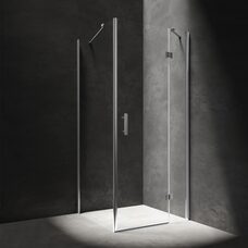 душова кабіна Omnires Manhattan 80х100см безпечне скло, хром (MH8010CRTR)