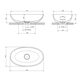 умивальник Omnires Shell 60x35 matt ash grey (SHELLUNAG)
