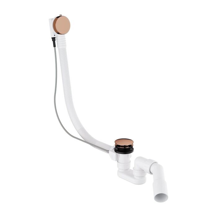 сифон для ванни з переливом Omnires CGS polished copper (TK104-PLUS-3.76+64-SCP)