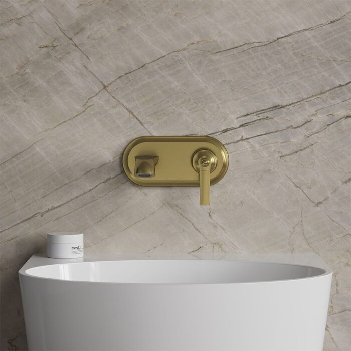 змішувач для умивальника прихованого монтажу Omnires Armance brushed brass (AM5215BSB)