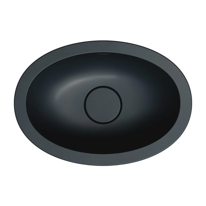 умивальник Omnires Shell 38х25 matt black lava (SHELL380UPBLV)