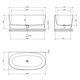 ванна кам'яна Omnires Valencia M+ 158x77 white (VALENCIASWPBP)