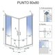 душова кабіна Rea Punto 80x80 black безпечне скло, прозоре (REA-K4800)