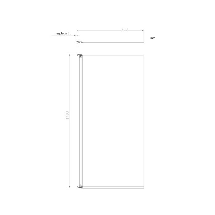 душові двері Omnires Kenton 70x140 см безпечне скло chrome /transp(MP75CRTR)