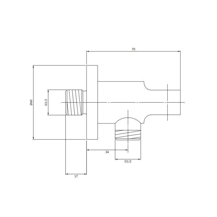 підключення для душового шлангу з тримачем Omnires graphite (8873GR)