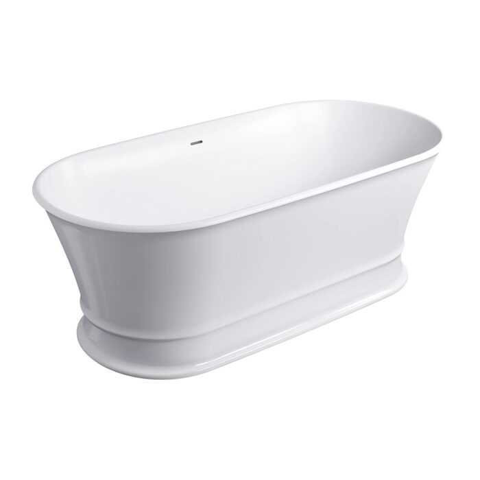 ванна кам'яна Omnires Classica M 170x84 окремо розташована gloss white (CLASSICA170WWZPBP)