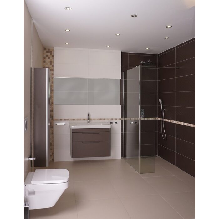 душова кабіна Omnires Marina Walk In 110х30см безпечне скло, чорний (MA1130BLTR)