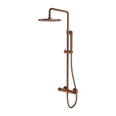 душова система Omnires Contour з термостатом, brushed copper (CT8044CPB)