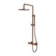 душова система Omnires Contour з термостатом, brushed copper (CT8044CPB)