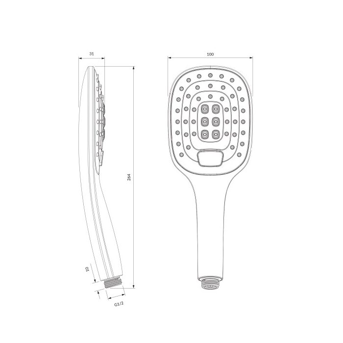 душова лійка Omnires Davis chrome /white(DAVIS-RCRB)
