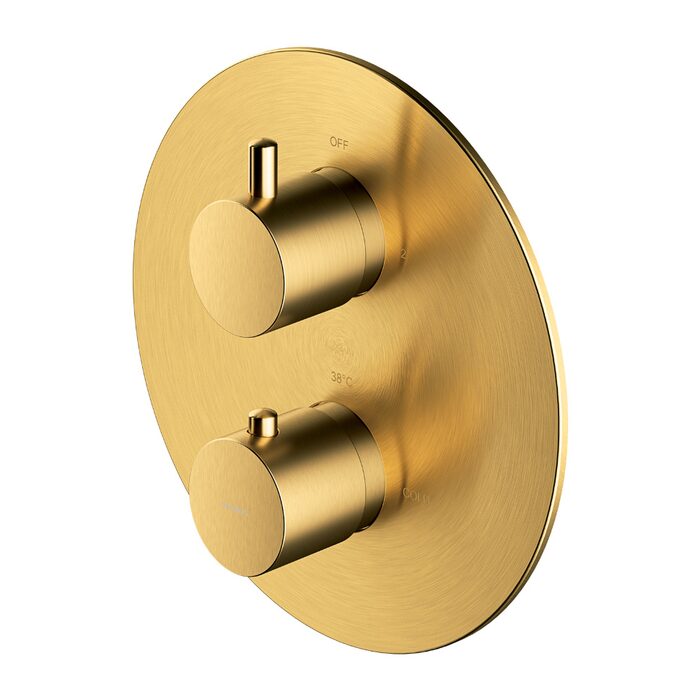 термостат для душу і ванни Omnires Y прихованого монтажу brushed gold (Y1236ROGLB)