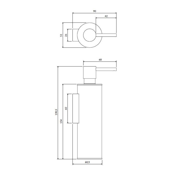 дозатор рідкого мила Omnires Modern Project brushed brass (MP60721BSB)