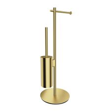 йоржик для унітазу з утримувачем для туалетного паперу Omnires Modern Project brushed brass (MP60810BSB)