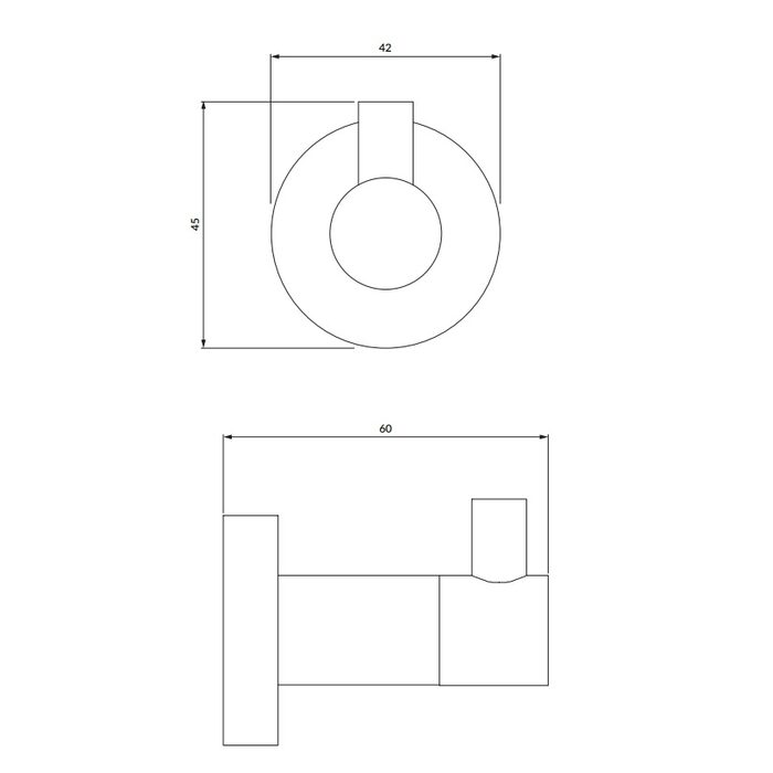 гачок Omnires Modern Project white matt (MP60110WM)