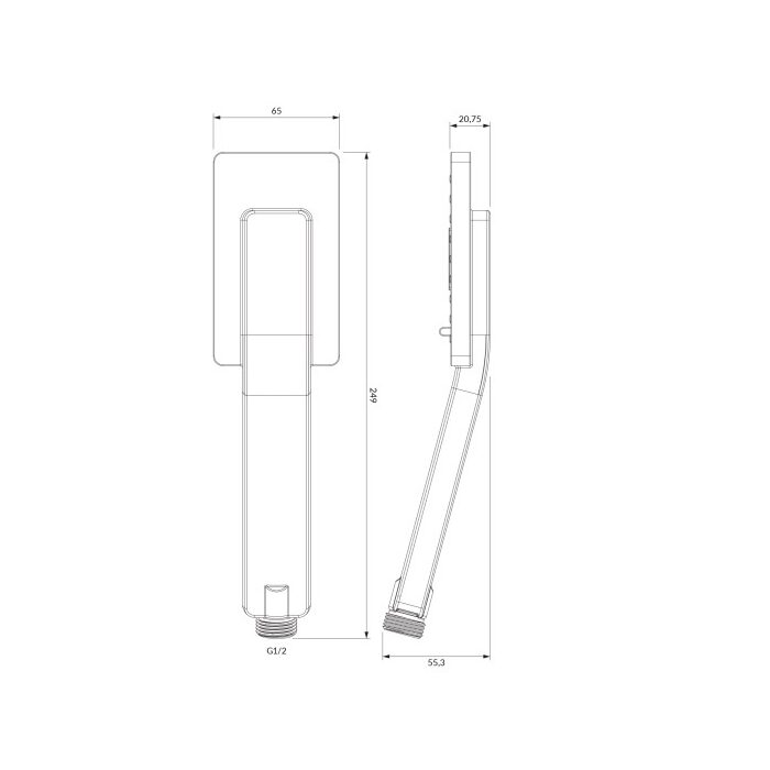 душова лійка Omnires Jimjim graphite (JIMJIM-RGR)