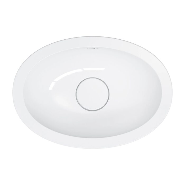 умивальник Omnires Shell 38х25 gloss white (SHELL380UPBP)