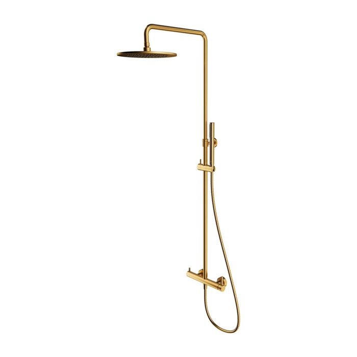 душова система з термостатом Omnires Y brushed gold (Y1244MGLB)