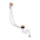 сифон для ванни з переливом Omnires CGS brushed copper (TK104-PLUS-3.77+64-SCPB)