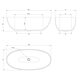 ванна Omnires Shell 160x75 овальна white (SHELLWWBP)