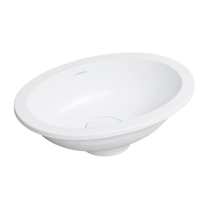 умивальник Omnires Shell 38х25 matt white (SHELL380UPBM)
