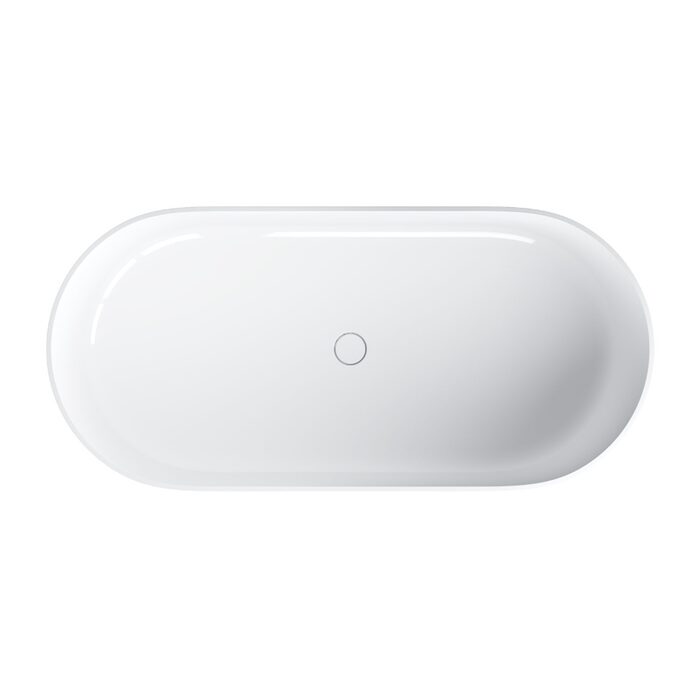 ванна кам'яна Omnires Ovo 160x75 овальна white (OVOWWBP)