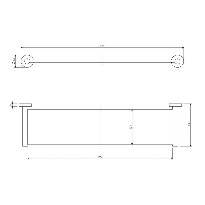 поличка Omnires Modern Project white matt (MP60930WM)