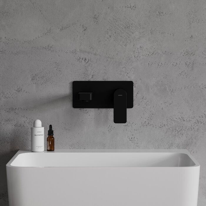 змішувач для умивальника Omnires Baretti прихованого монтажу, black mat( BA7815BL)