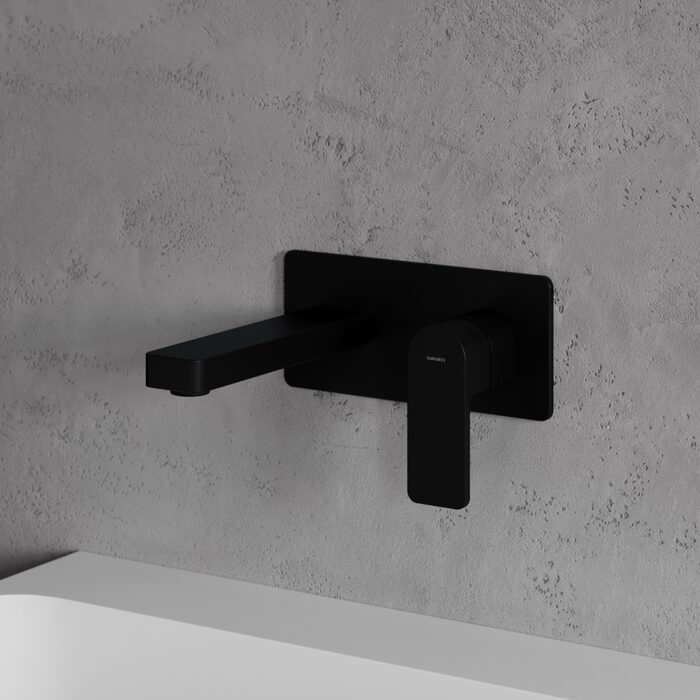 змішувач для умивальника Omnires Baretti прихованого монтажу, black mat( BA7815BL)