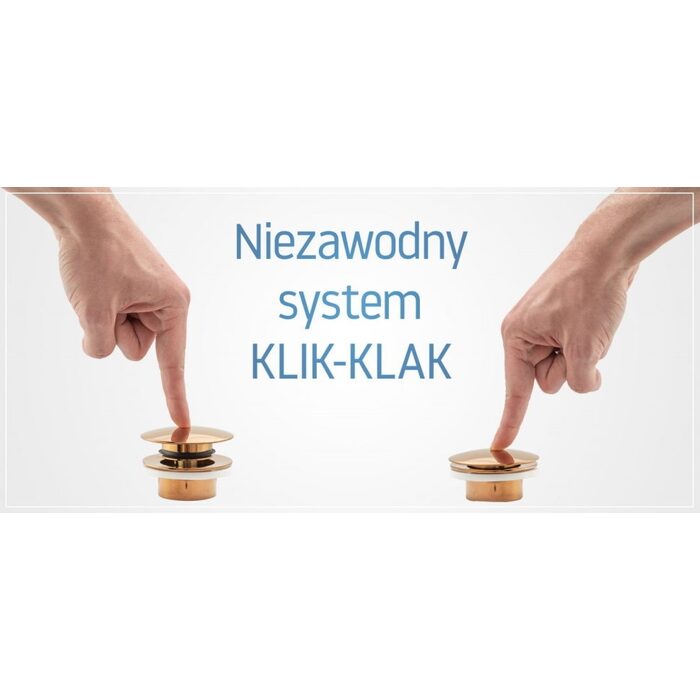 донний клапан Rea універсальний KLIK-KLAK, золотий матовий (REA-A8585)
