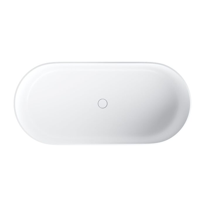ванна кам'яна Omnires Ovo 160x75 овальна white (OVOWWBM)