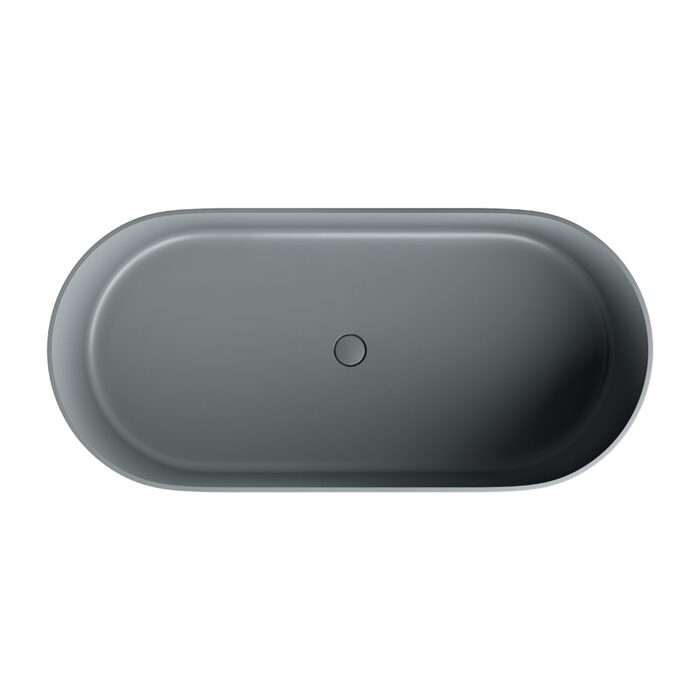 ванна кам'яна Omnires Ovo 160x75 овальна ash gray (OVOWWAG)