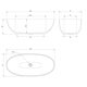 ванна Omnires Shell 160x75 овальна white (SHELLWWBM)