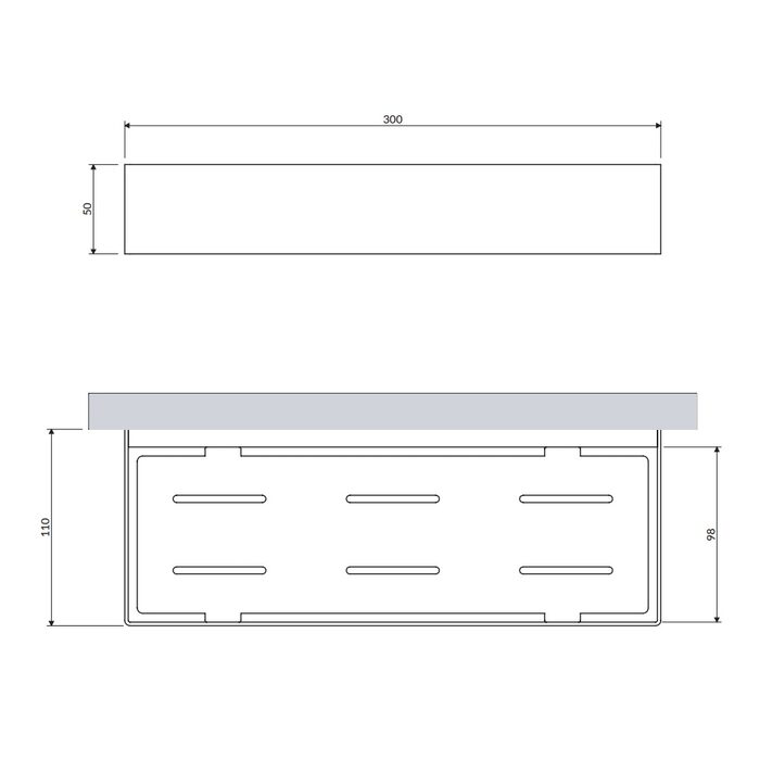 поличка Omnires Uni white matt (UN10335WM)