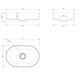 умивальник Omnires Ovo 55x36 white matt (OVOUNBM)
