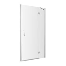 душові двері зі стінкою Omnires Manhattan 90x195 см безпечне скло chrome (ADC90X-ACRTR)