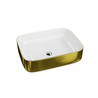умивальник Lavita Galera Brushed Gold 50,5x40 накладний (5900378325741)